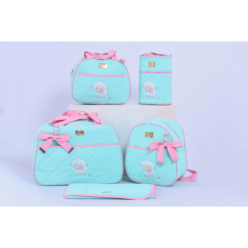 bolsa maternidade menina kit de luxo mala para bebê ovelhinha luender baby