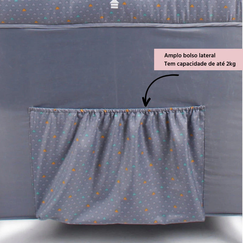 Berço Portátil Sleep até 15Kgs Voyage- Cinza