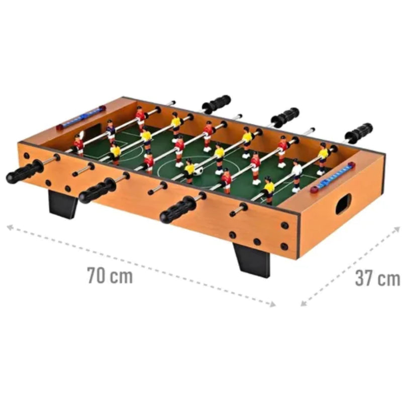 Jogo Futebol Pebolim Totó Mini Mesa com 6 hastes 18 Jogadores 70cm brinquedo infantil