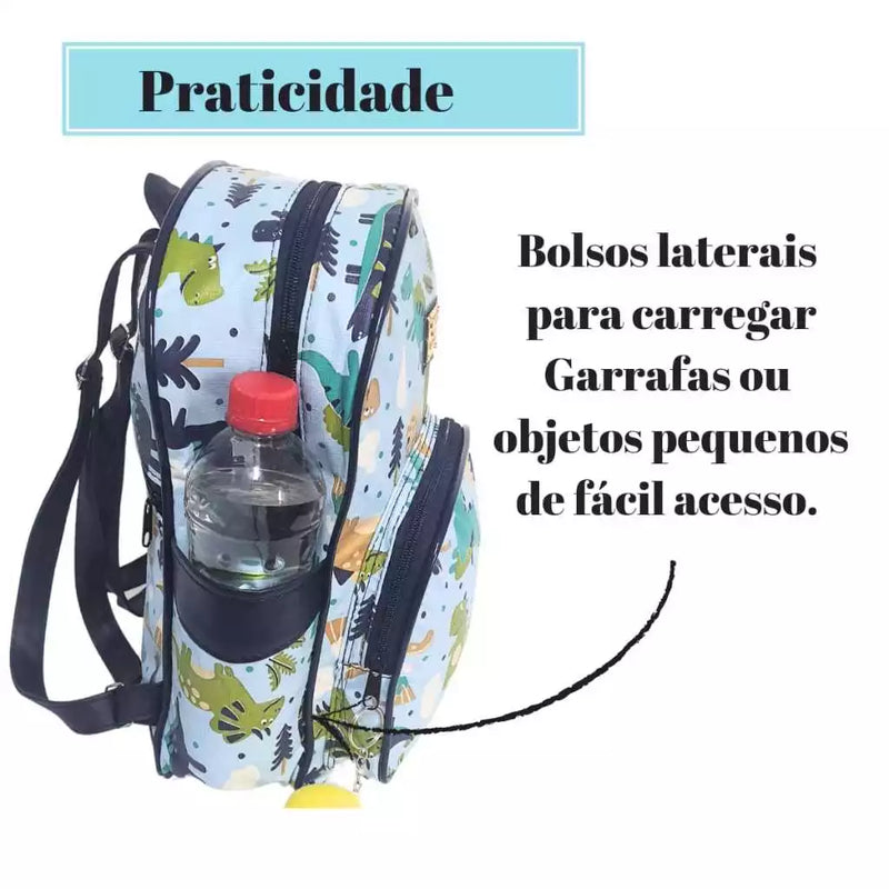 Mochila Dinossauro Maternidade Menino para Creche Passeio