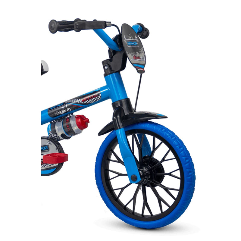 Bicicleta Infantil Nathor Aro 12 Menino Veloz Azul E Preto Criança de 90cm a 1 metro 2 A 5 Anos