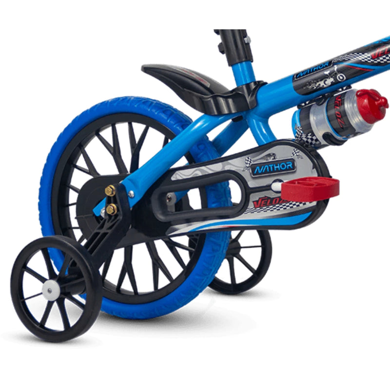 Bicicleta Infantil Nathor Aro 12 Menino Veloz Azul E Preto Criança de 90cm a 1 metro 2 A 5 Anos