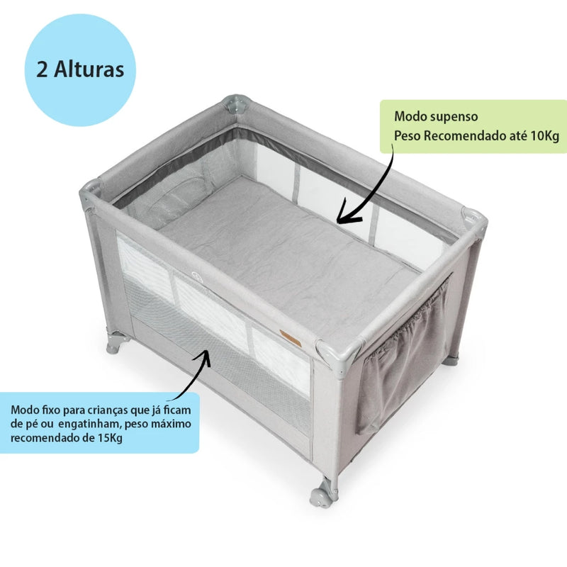 Berço Portátil Infantil Cercado 0-15kg Lazy MaxiBaby