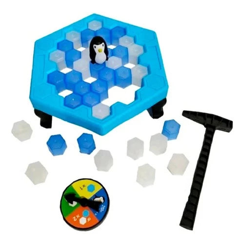 Jogo Quebra Gelo Pinguim Numa Fria Blocos Brinquedo Batendo Cubos de Gelo Tamanho Grande Art Brink