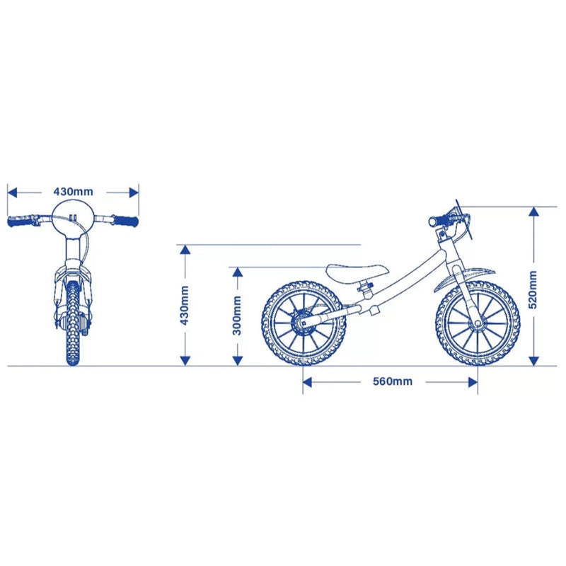 Bicicleta Infantil Azul Nathor Equilíbrio - Bicicleta Sem Pedal Nathor Balance