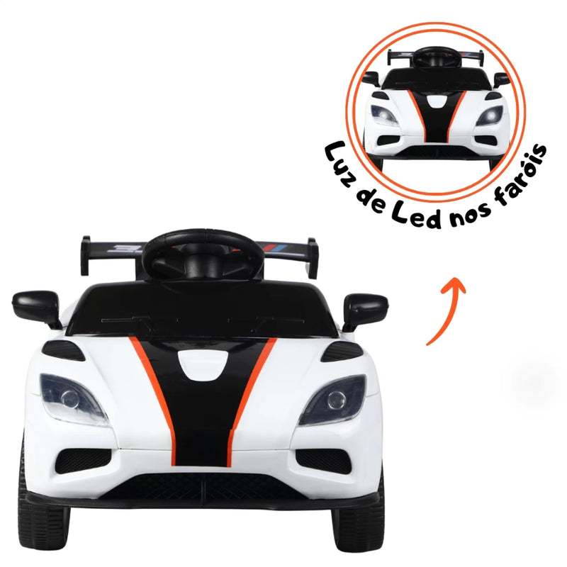 Carrinho Elétrico Carro De Passeio Infantil 12v Motorizado Luz E Som Controle Remoto