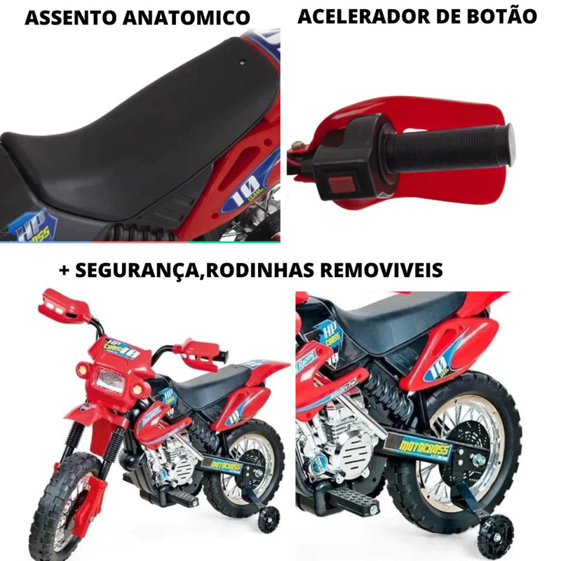 Moto elétrica infantil Vermelha